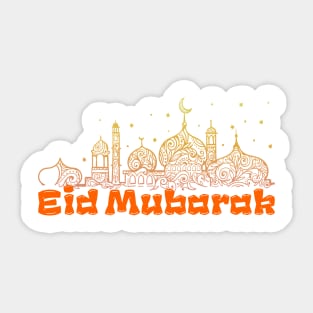 Eid Mubarak Design , Muslims Eid, Islamic Eid Sticker